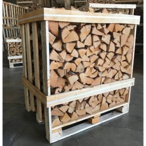 Birch firewood in 2 m3 crate