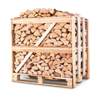 Oak firewood in 1m3 crate